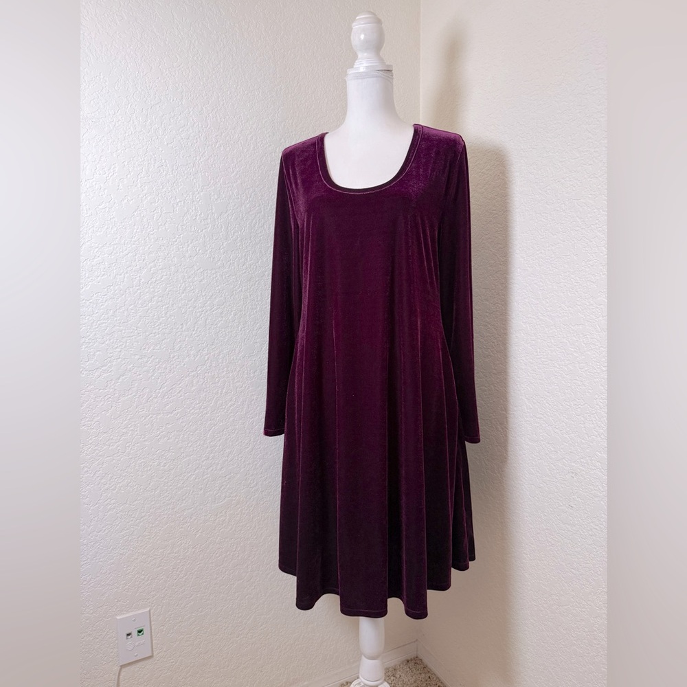 Soft Surroundings Red A-line Long Sleeve Dress size M